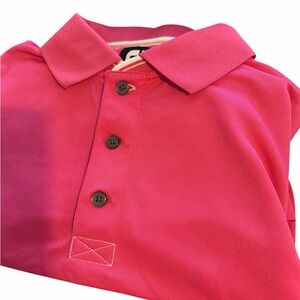 Footjoy golf shirt Size Large NWOT Large Bright Pink Embroidered Logo On Back
